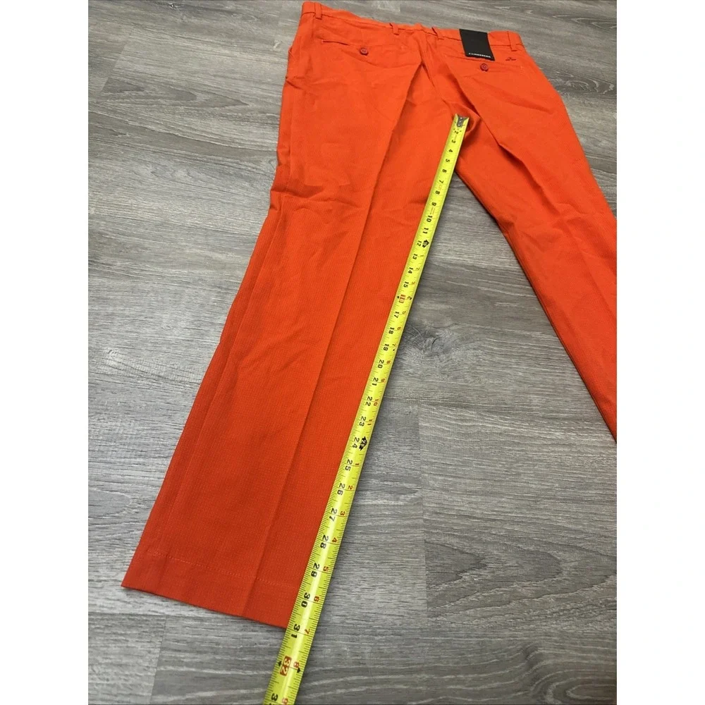 J Lindeberg High Vent Pants Fiery Red Golf Pants Men's 33x32